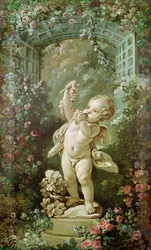 Cupid with Grapes